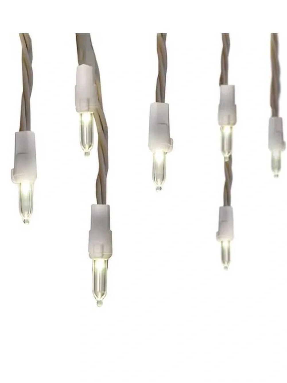 StayBright 150 LED Warm White Icicle-Style Christmas Lights 16ft Holiday NEW